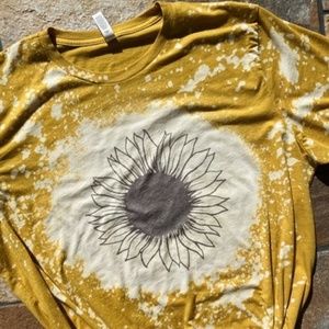 Tie-Dye Sunflower Short Sleeve Graphic Tee